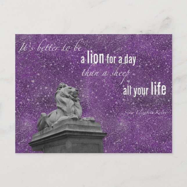 Lion for a Day Postcard (Front)