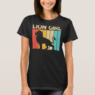 Lion For Girls Women Lion Jungle Safari Animal T-Shirt