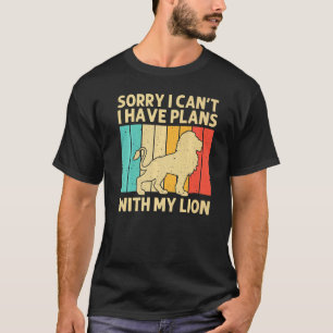 Lion For Men Women African Safari Zoo Animal Retro T-Shirt