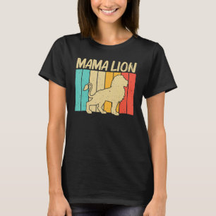 Lion For Women Mom African Safari Zoo Animal Retro T-Shirt