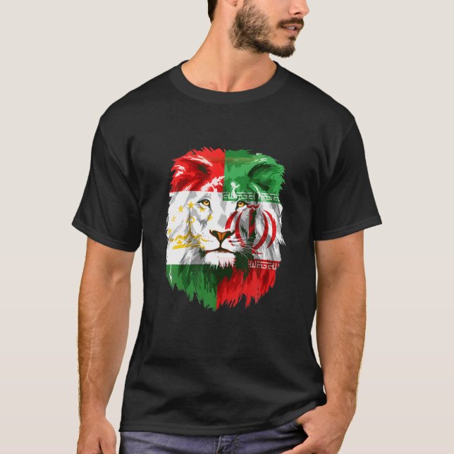 Lion Free Afghanistan Afghanistan Flag T-Shirt (Front)
