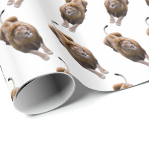 Lion Frenzy Wrapping Paper (Choose colour)