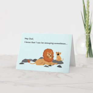 Lion Funny Father's Day Card