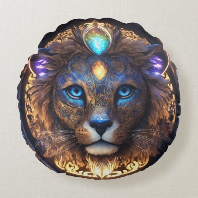 Lion Geometric pillow Design (Front)