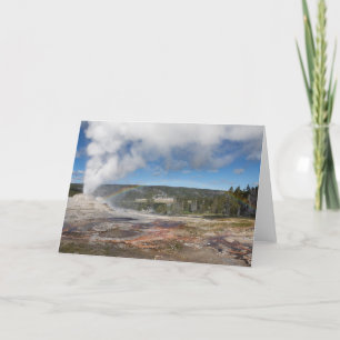 Lion Geyser Folded Greeting Card