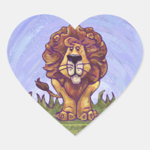 Lion Gifts & Accessories Heart Sticker
