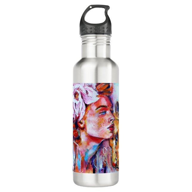 Lion Girl 710 Ml Water Bottle (Front)