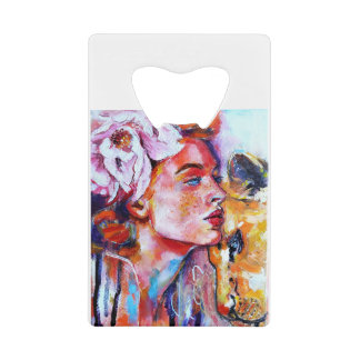 Lion Girl Credit Card Bottle Opener
