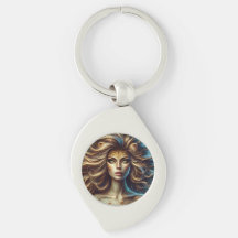 Lion Girl Design Keychain
