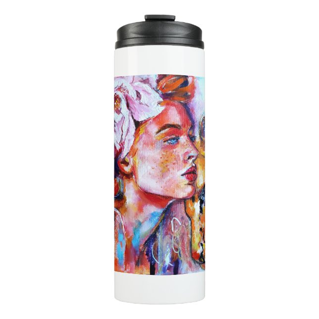 Lion Girl Thermal Tumbler (Front)