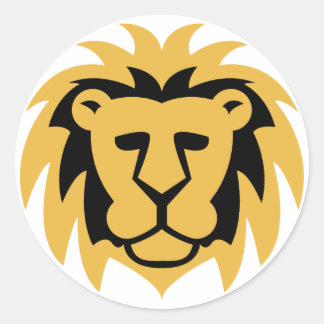 Lion Gold Classic Round Sticker