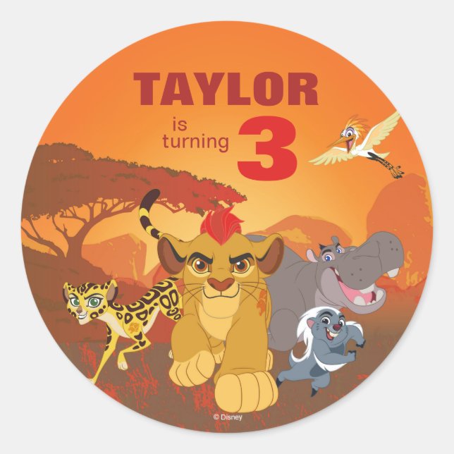 Lion Guard | Birthday Classic Round Sticker (Front)