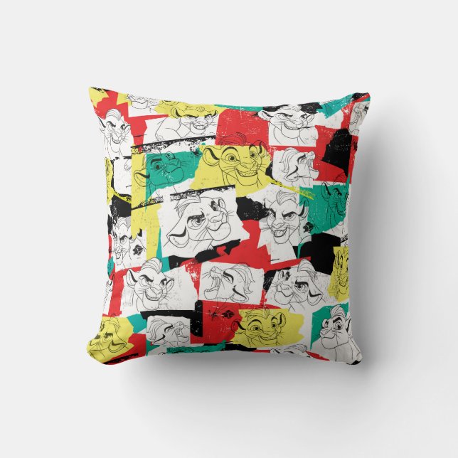 Lion Guard | Kion Expressions Pattern Throw Pillow (Front)