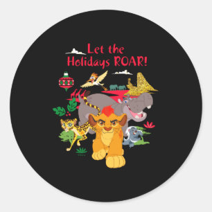 Lion Guard Let The Holidays Roar  Classic Round Sticker