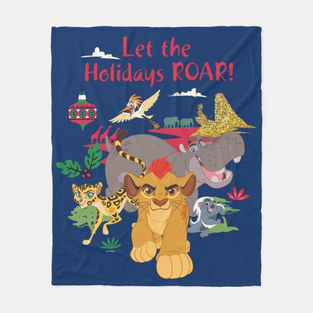 Lion Guard | Let The Holidays Roar Fleece Blanket (Front)