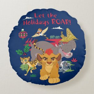 Lion Guard Let The Holidays Roar Round Pillow