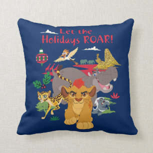 Lion Guard Let The Holidays Roar Throw Pillow