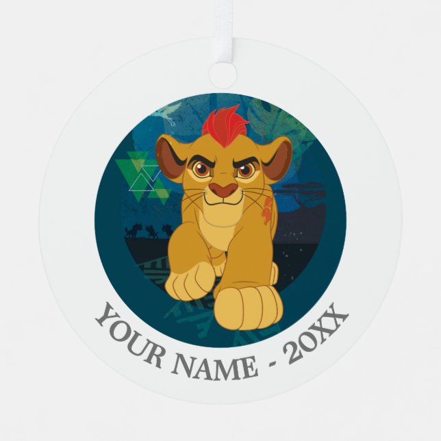 Lion Guard | Simba Add Your Name Metal Ornament (Front)