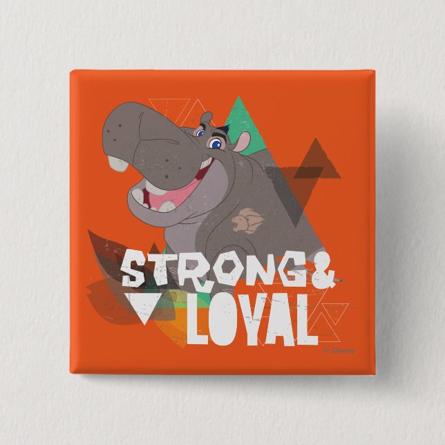 Lion Guard | Strong & Loyal Beshte 2 Inch Square Button (Front)