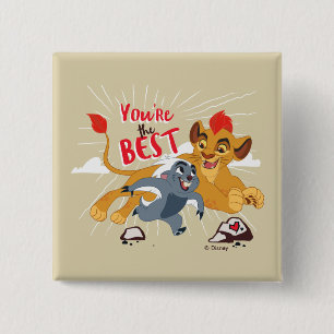 Lion Guard   You're the Best Valentine 2 Inch Square Button