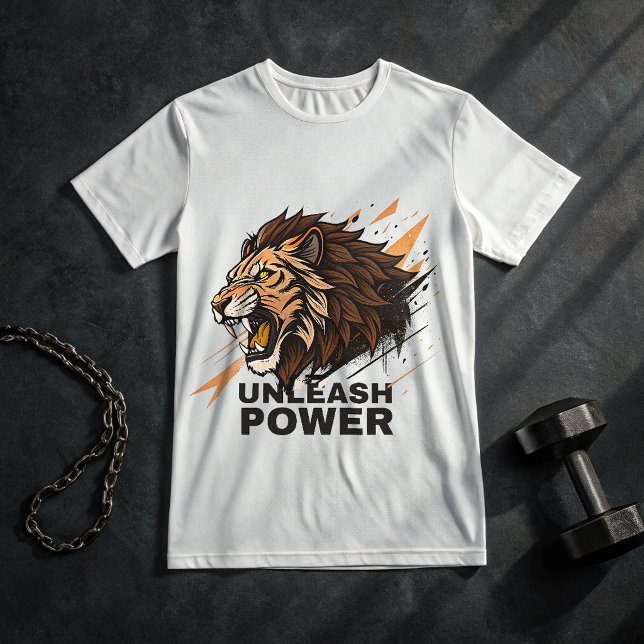 Lion Gym TShirt – Unleash Power Beast Mode Workout (Créateur téléchargé)