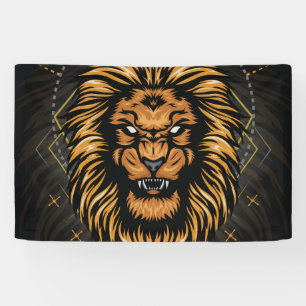 Lion head banner