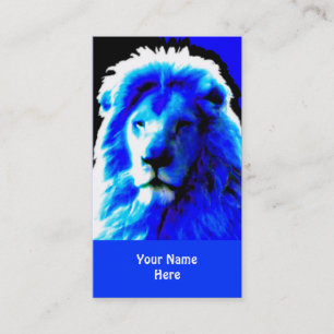 Lion Head bleu carte de visite bleu
