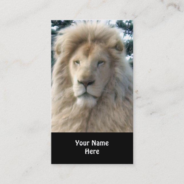 Lion Head carte de visite noir (Devant)