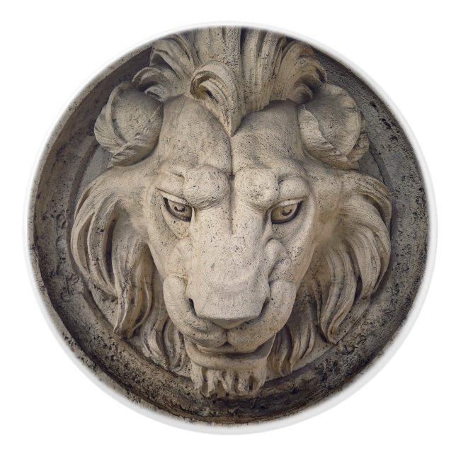 Lion Head Ceramic Knob (Front)