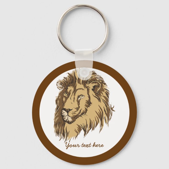 Lion head custom keychain (Front)