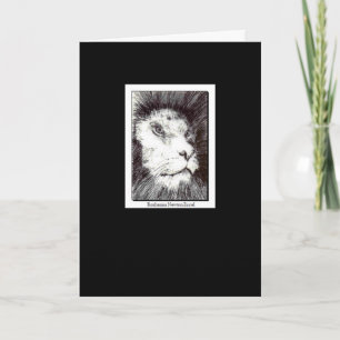 Lion head greeting card