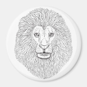 Lion head magnet