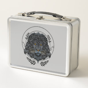 Lion Head    Metal Lunch Box