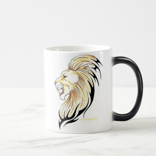 lion head morphing ceramic mug (Right)