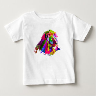 Lion  Head Prismatic Pop Art Design-62502 Baby T-Shirt