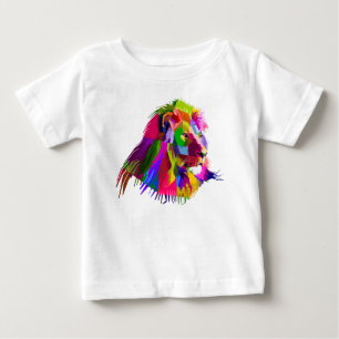 Lion Head Prismatic Pop Art Design-62502 Baby T-Shirt
