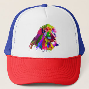 Lion Head Prismatic Pop Art Design-62502 Trucker Hat