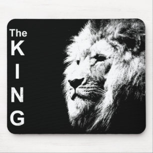 Lion Head Trendy Pop Art Picture The King Template Mouse Pad
