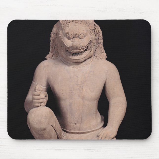 Lion-headed guardian, Banteay Srei Style, c.967 Mouse Pad (Front)