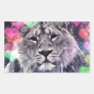 Lion Heart Bokeh Digital Art Drawing Sticker