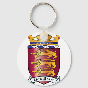 Lion Heart Crest Keychain