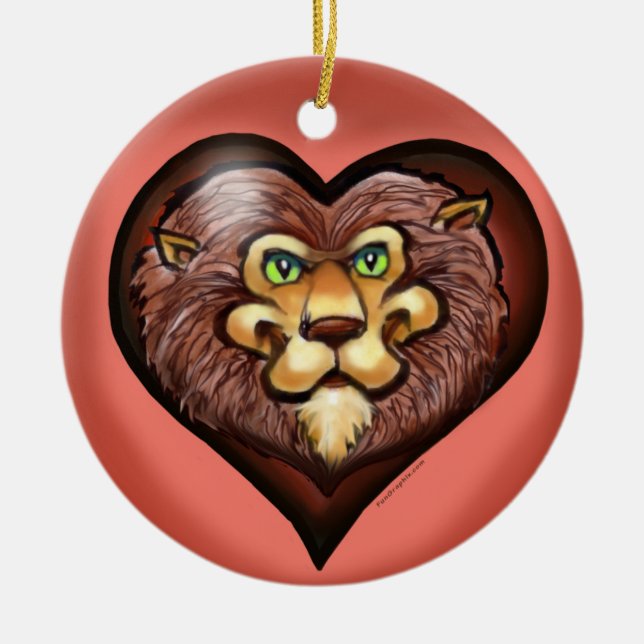 Lion Heart Ornament (Front)