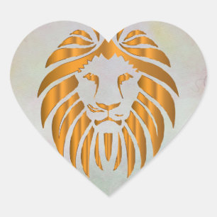 Lion Heart Sticker