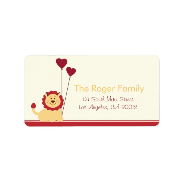Lion Heart -Valentine's Day Labels (Front)