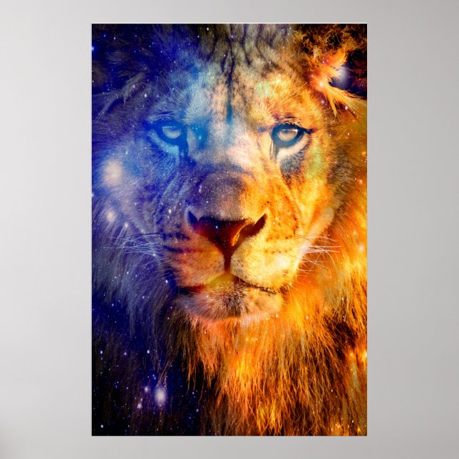 Lion Heavens Canvas Poster (Front)