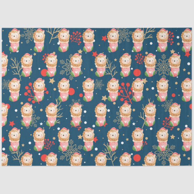 Lion Holidays Customize Tissue Paper (Front)