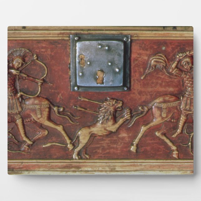 Lion Hunt, plaque from a Byzantine casket, 11th ce (Devant)