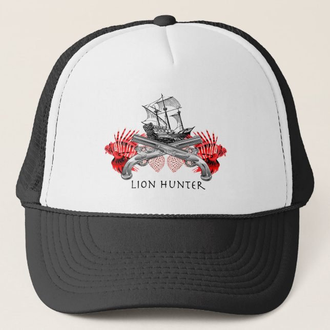 Lion Hunter Ship Trucker Hat (Front)