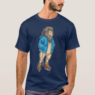 Lion Ice skating Ice skates Winter sports T-Shirt