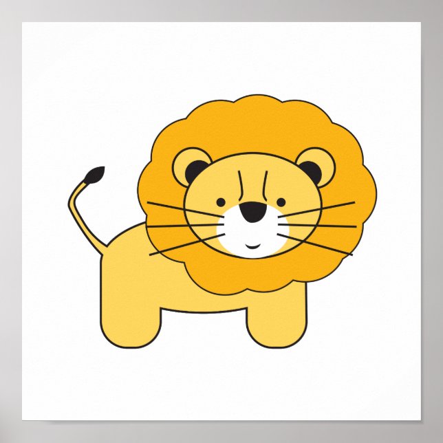 Lion, illustration by Lorena Depante Poster (Front)